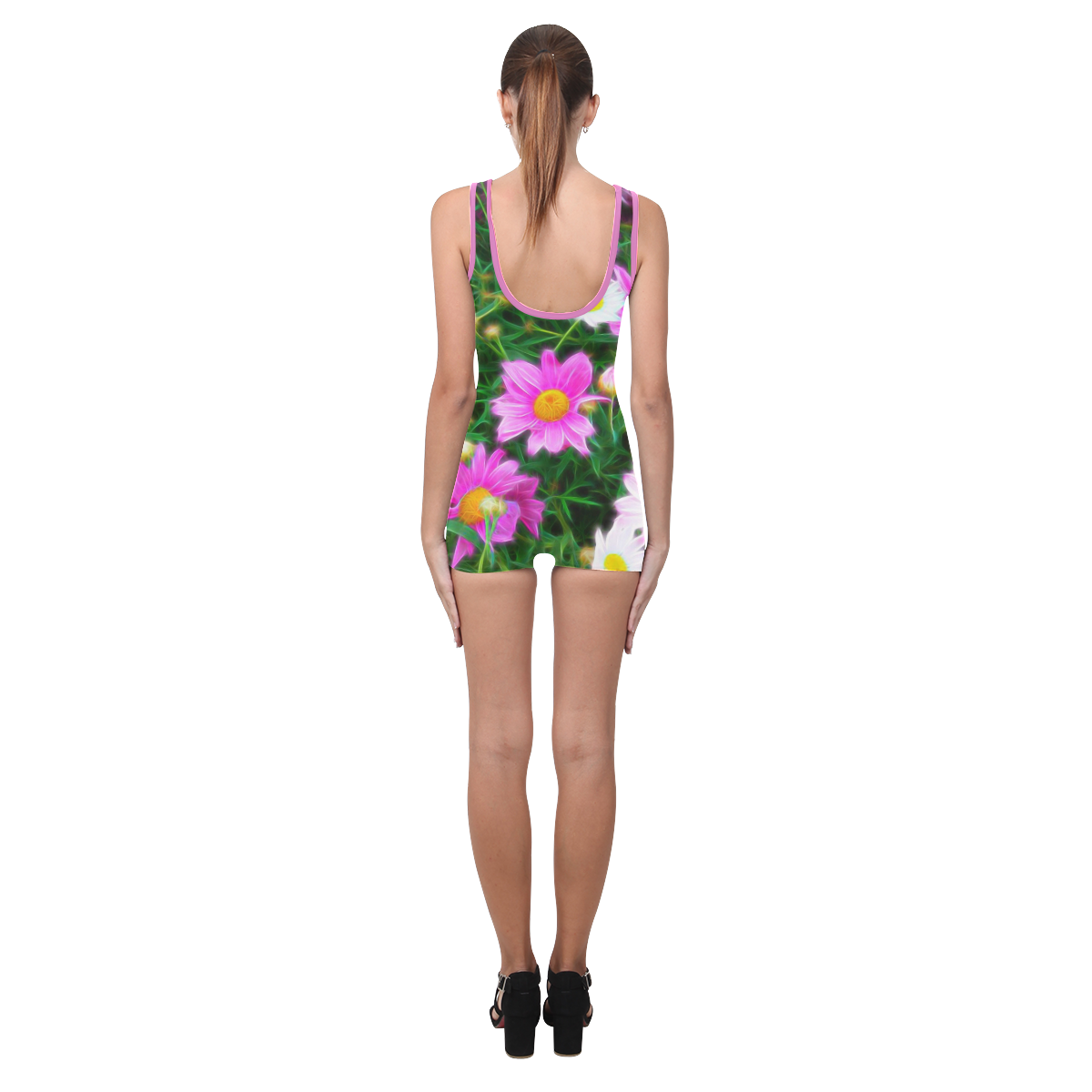 Floral ArtStudio 35 A by JamColors Classic One Piece Swimwear (Model S03)