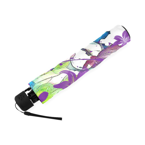 Lilac Lillis Abtract Splash Foldable Umbrella (Model U01)