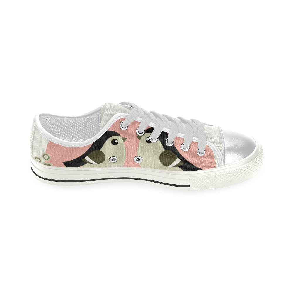 Designers artistic shoes with Birds Women's Classic Canvas Shoes (Model 018)