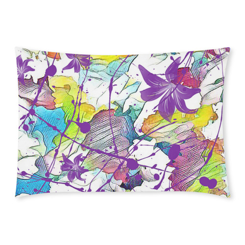 Lilac Lillis Abtract Splash Custom Rectangle Pillow Case 20x30 (One Side)