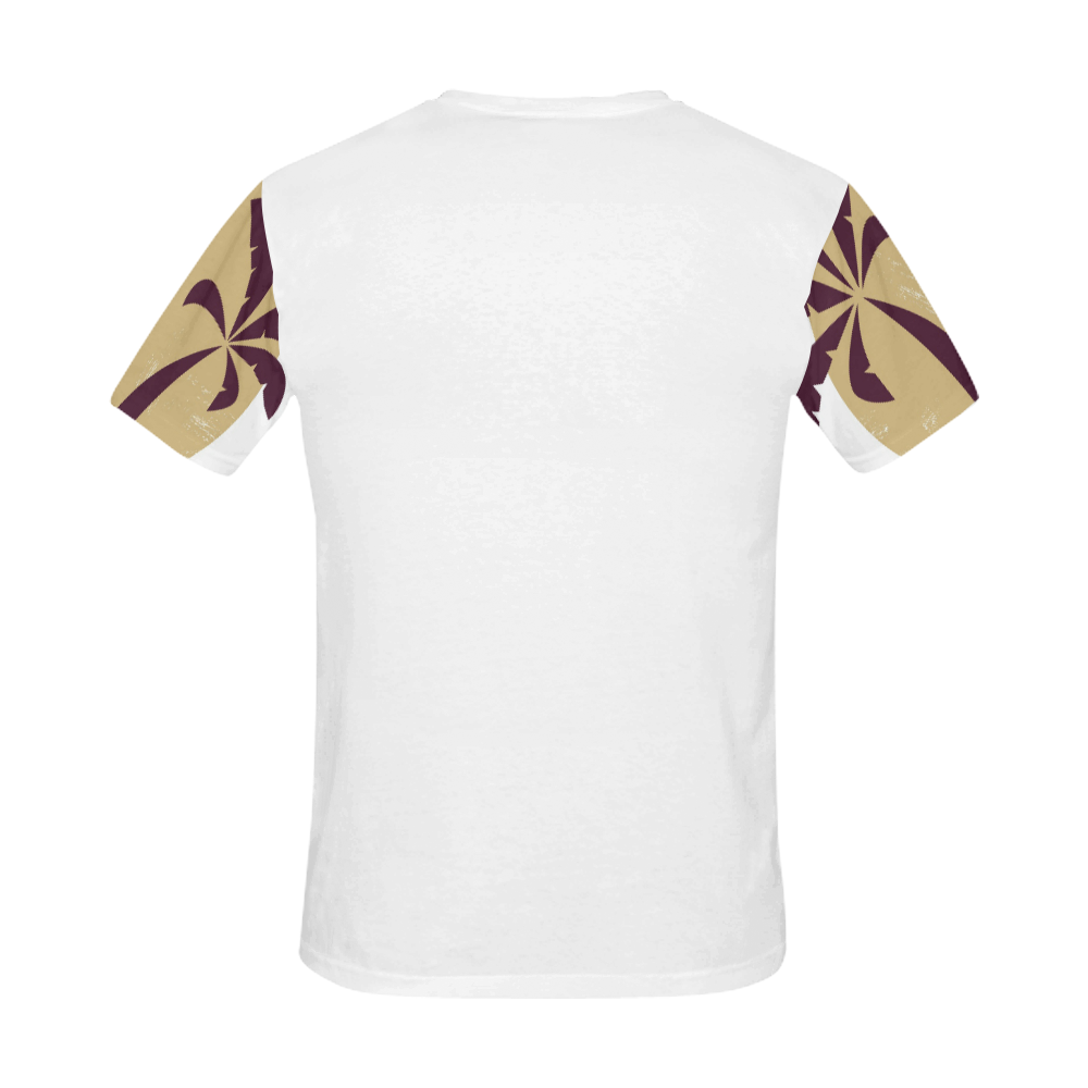 DESIGNERS T-Shirt with palms / white, brown All Over Print T-Shirt for Men (USA Size) (Model T40)