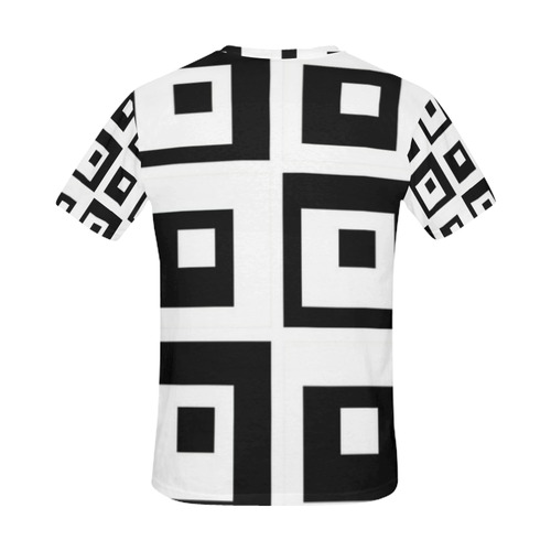 Black & White Cubes All Over Print T-Shirt for Men (USA Size) (Model T40)