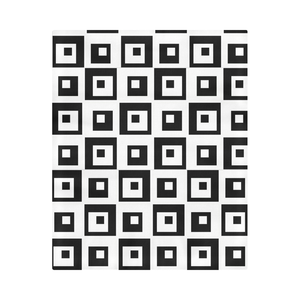 Black & White Cubes Duvet Cover 86"x70" ( All-over-print)