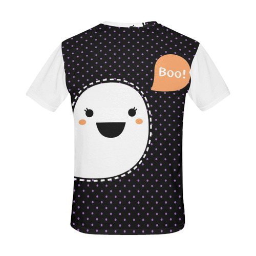 Designers black t-shirt : Boo! Ghost edition / 70S INSPIRED ART All Over Print T-Shirt for Men (USA Size) (Model T40)
