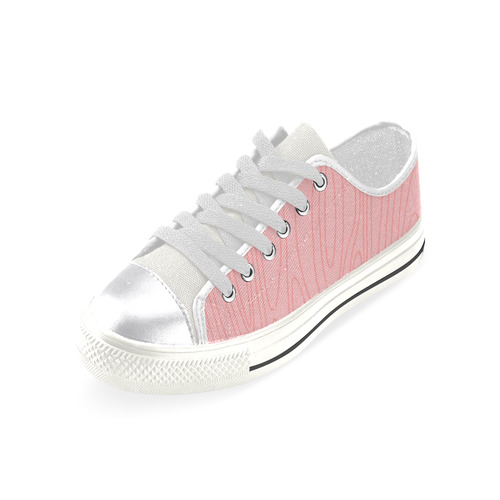 Spring canvas shoes : Wood pink brown Women's Classic Canvas Shoes (Model 018)