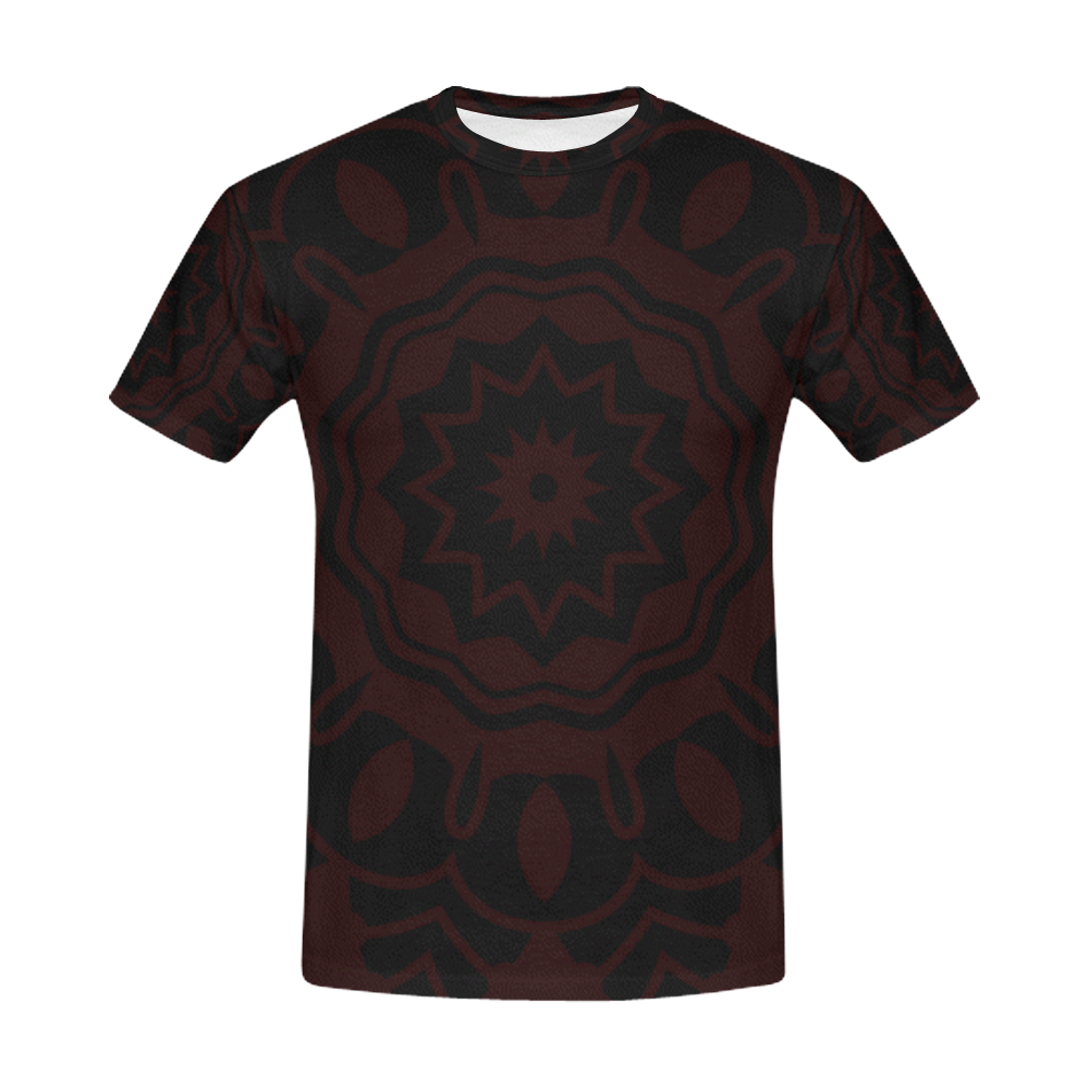 Designers ethno mandala t-shirt brown black All Over Print T-Shirt for Men (USA Size) (Model T40)