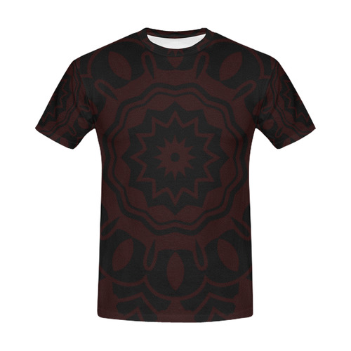 Designers ethno mandala t-shirt brown black All Over Print T-Shirt for Men (USA Size) (Model T40)