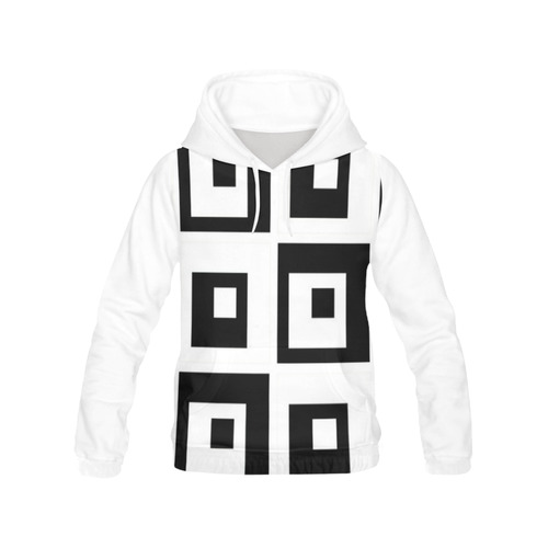 Black & White Cubes All Over Print Hoodie for Men (USA Size) (Model H13)
