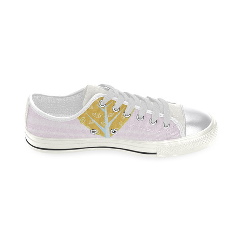Spring canvas shoes : with tree heart Women's Classic Canvas Shoes (Model 018)