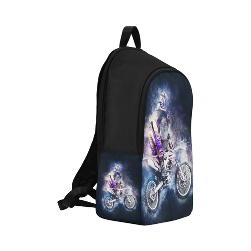 Motocross Motorcycle Motorbike Fabric Backpack for Adult (Model 1659)