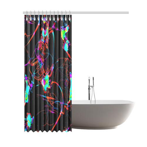 abstract Neon Fun 13 by JamColors Shower Curtain 69"x84"