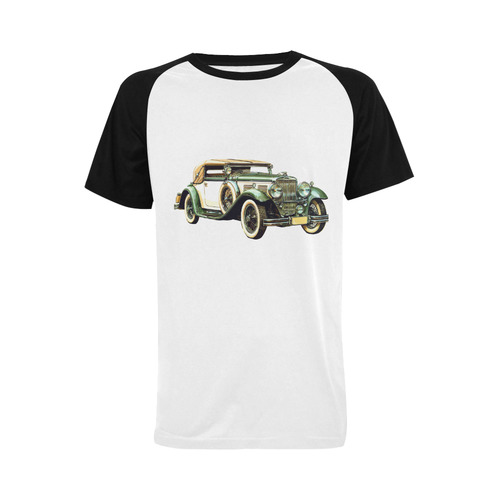 old-car Men's Raglan T-shirt Big Size (USA Size) (Model T11)