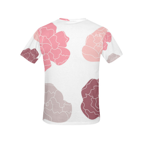 Designers all over PRINT TSHIRT : Roses All Over Print T-Shirt for Women (USA Size) (Model T40)