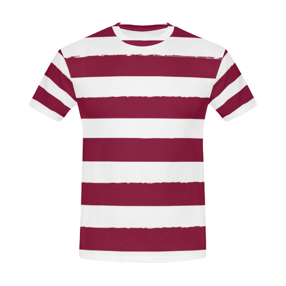 Designers t-shirt Red wine stripes 60S EDITION. Design shop All Over Print T-Shirt for Men (USA Size) (Model T40)