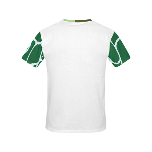 Designers all over print TSHIRT : Leguan Green All Over Print T-Shirt for Women (USA Size) (Model T40)