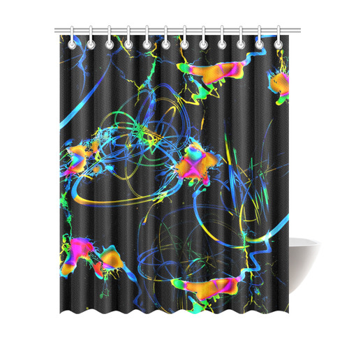 abstract neon fun 11 by JamColors Shower Curtain 69"x84"