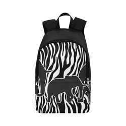 ELEPHANTS to ZEBRA stripes black & white Fabric Backpack for Adult (Model 1659)