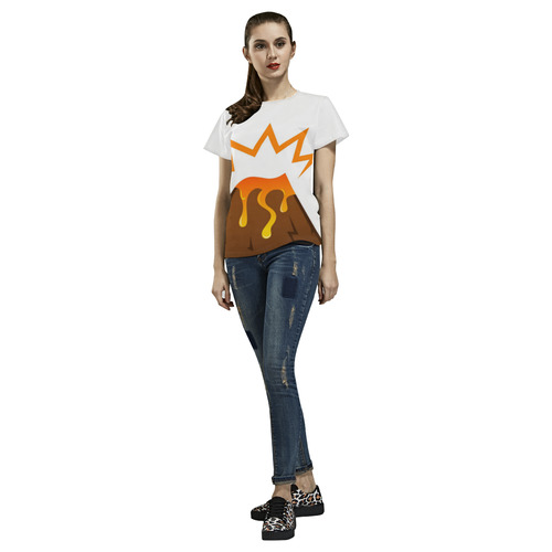 Designers all - over Print t-shirt lava hill All Over Print T-Shirt for Women (USA Size) (Model T40)