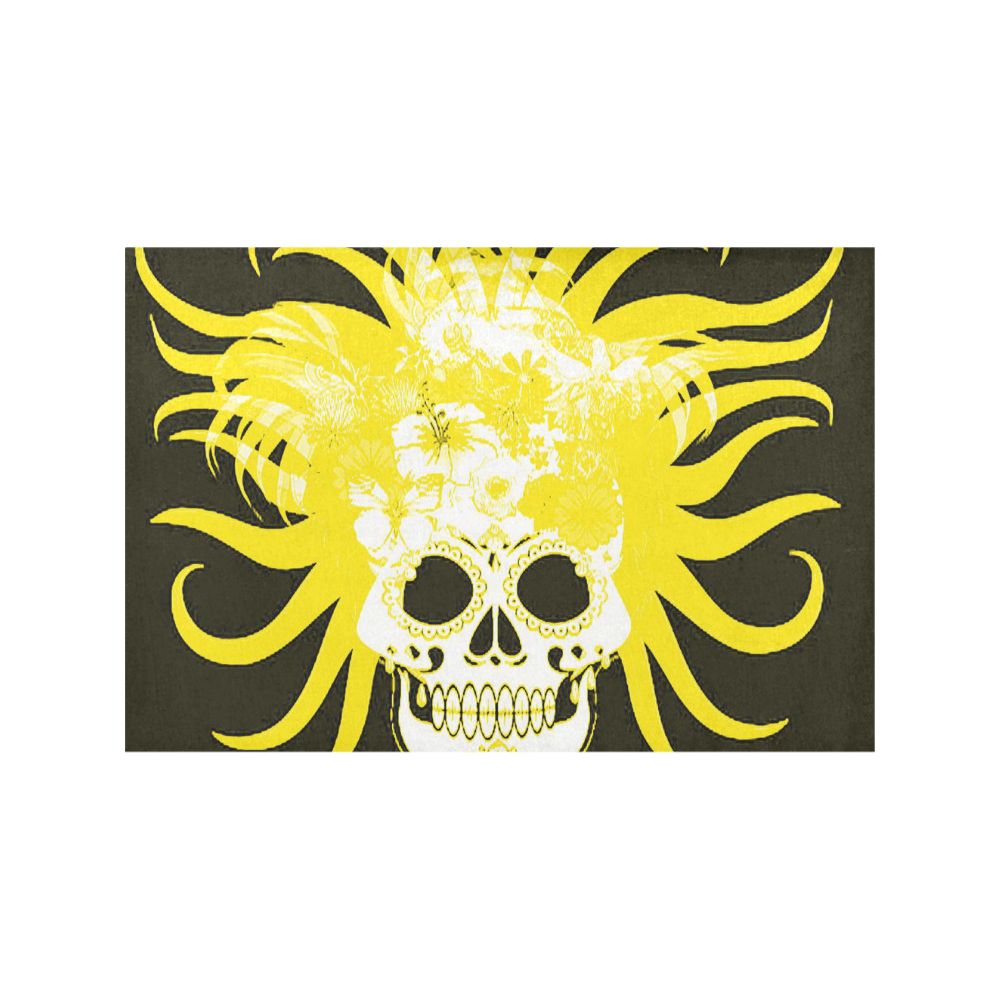 hippie skull G by JamColors Placemat 12’’ x 18’’ (Set of 6)