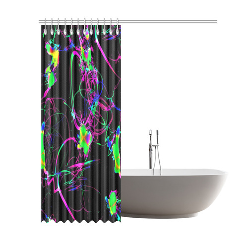 abstract Neon Fun 12 by JamColors Shower Curtain 69"x84"