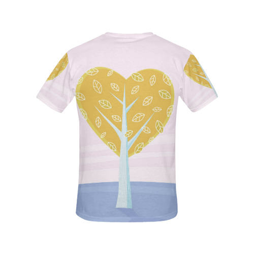 WOMAN ALL OVER PRINT TSHIRT : Romance tree All Over Print T-Shirt for Women (USA Size) (Model T40)