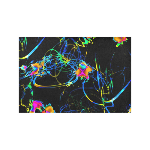 abstract neon fun 11 by JamColors Placemat 12’’ x 18’’ (Set of 6)