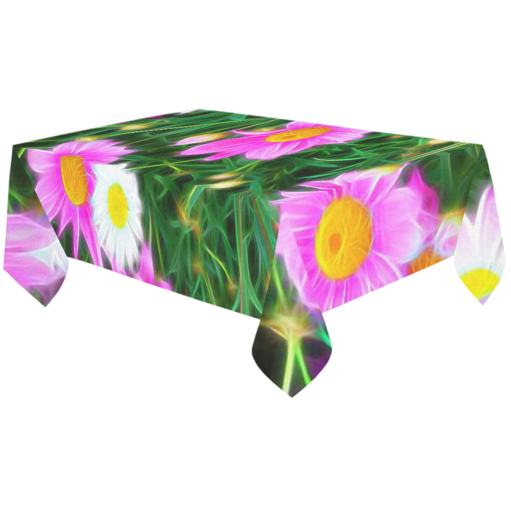 Floral ArtStudio 35 A by JamColors Cotton Linen Tablecloth 60"x120"