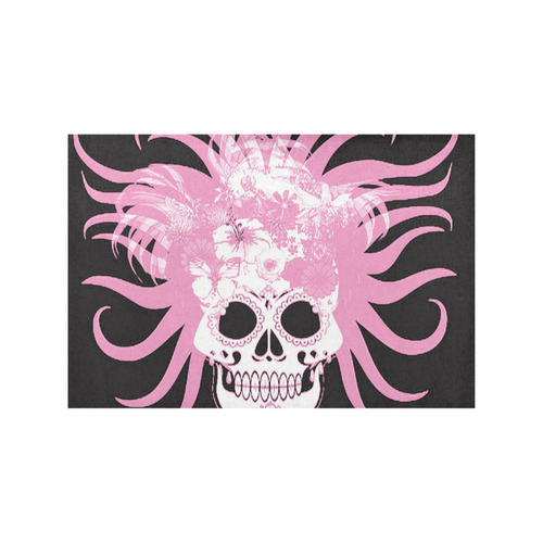 hippie skull D by JamColors Placemat 12’’ x 18’’ (Set of 2)