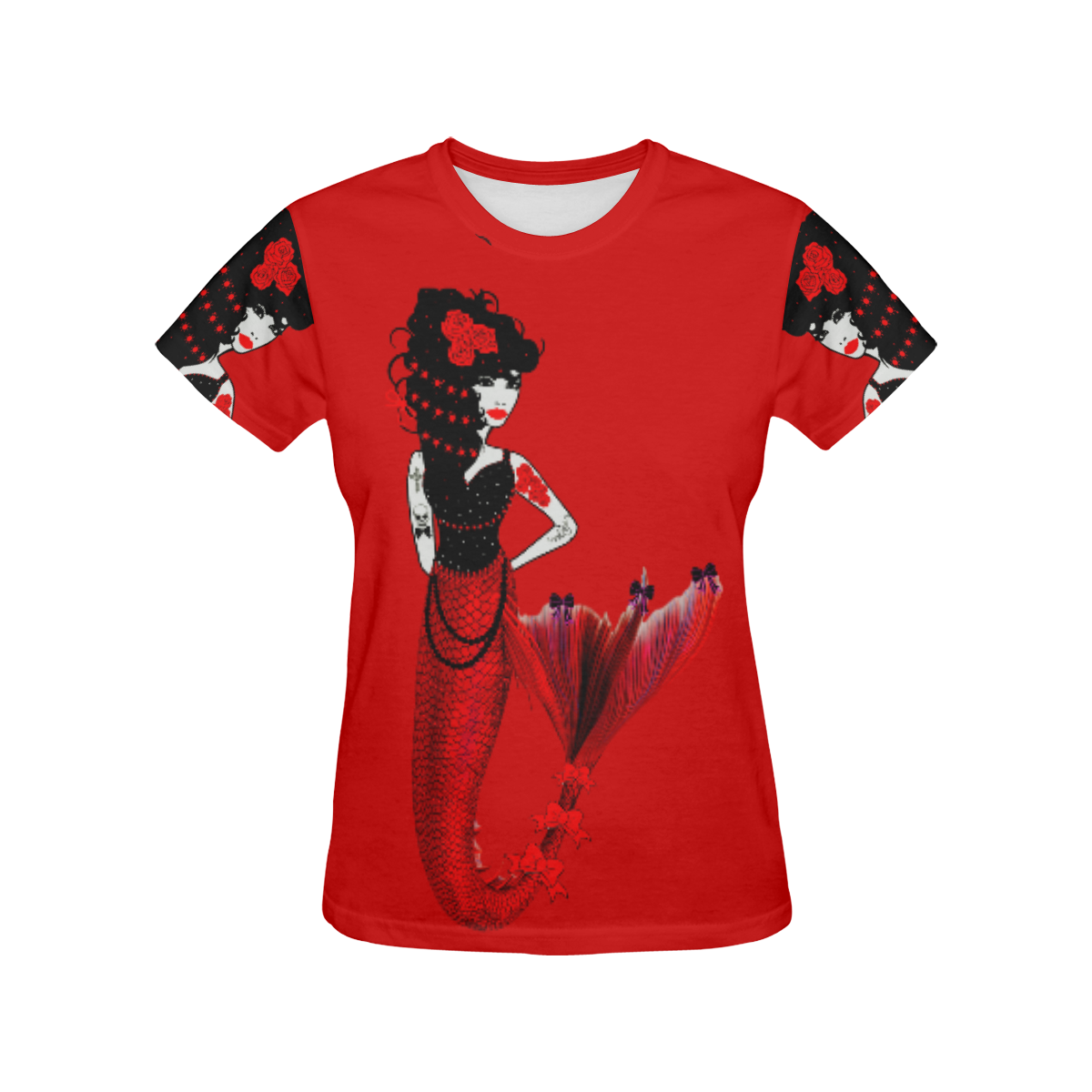 Monique Queen of the mermaids All Over Print T-Shirt for Women (USA Size) (Model T40)