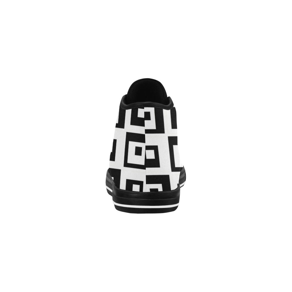 Black & White Cubes Vancouver H Men's Canvas Shoes (1013-1)