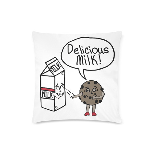 Delicious Milk Custom Zippered Pillow Case 16"x16"(Twin Sides)