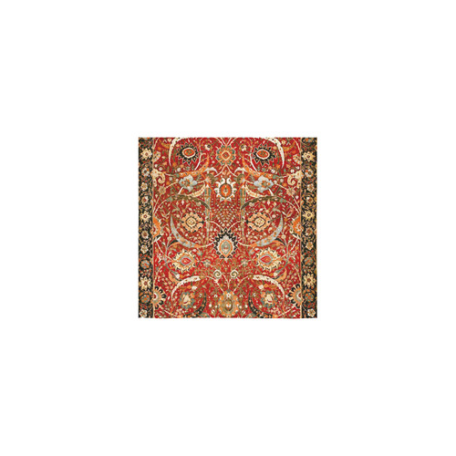 Vintage Red Floral Persian Rug Square Towel 13“x13”