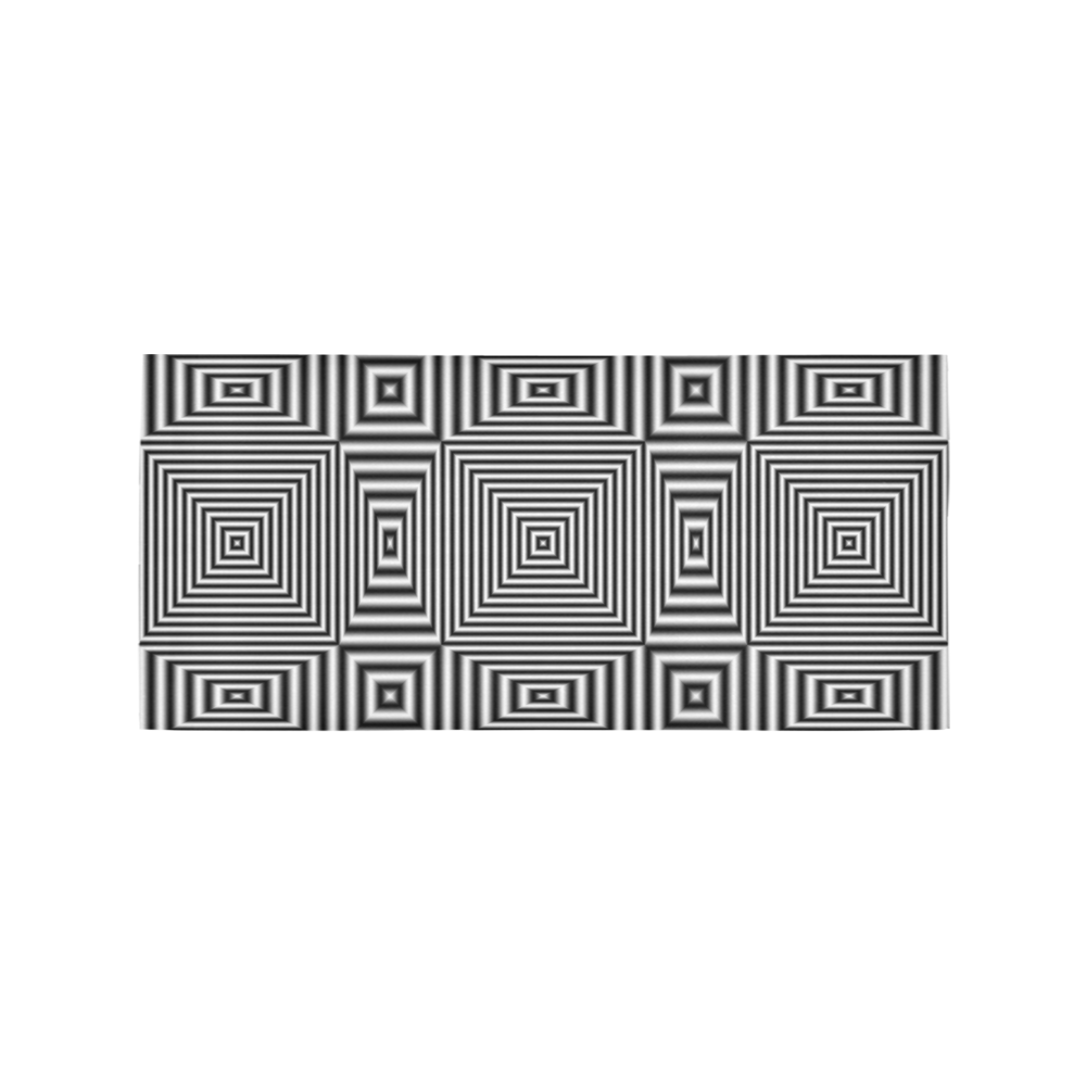 Flickering geometric optical illusion Area Rug 7'x3'3''