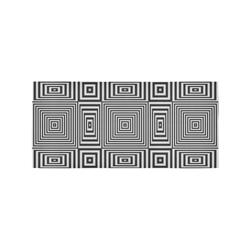 Flickering geometric optical illusion Area Rug 7'x3'3''