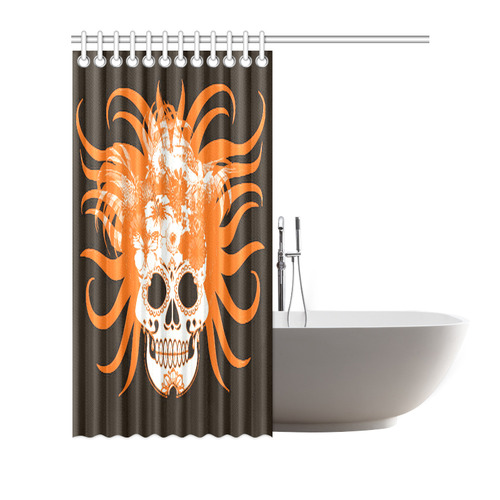 hippie skull F by JamColors Shower Curtain 72"x72"