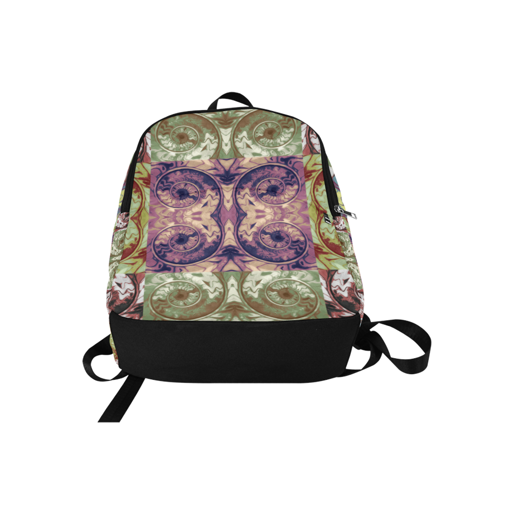 Snails Spirals Mosaic Grunge Pattern Fabric Backpack for Adult (Model 1659)