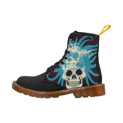 hippie skull C by JamColors Martin Boots For Women Model 1203H