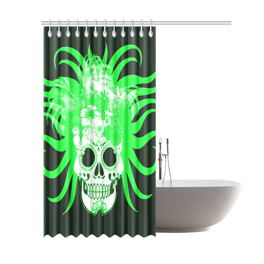 hippie skull E by JamColors Shower Curtain 69"x84"