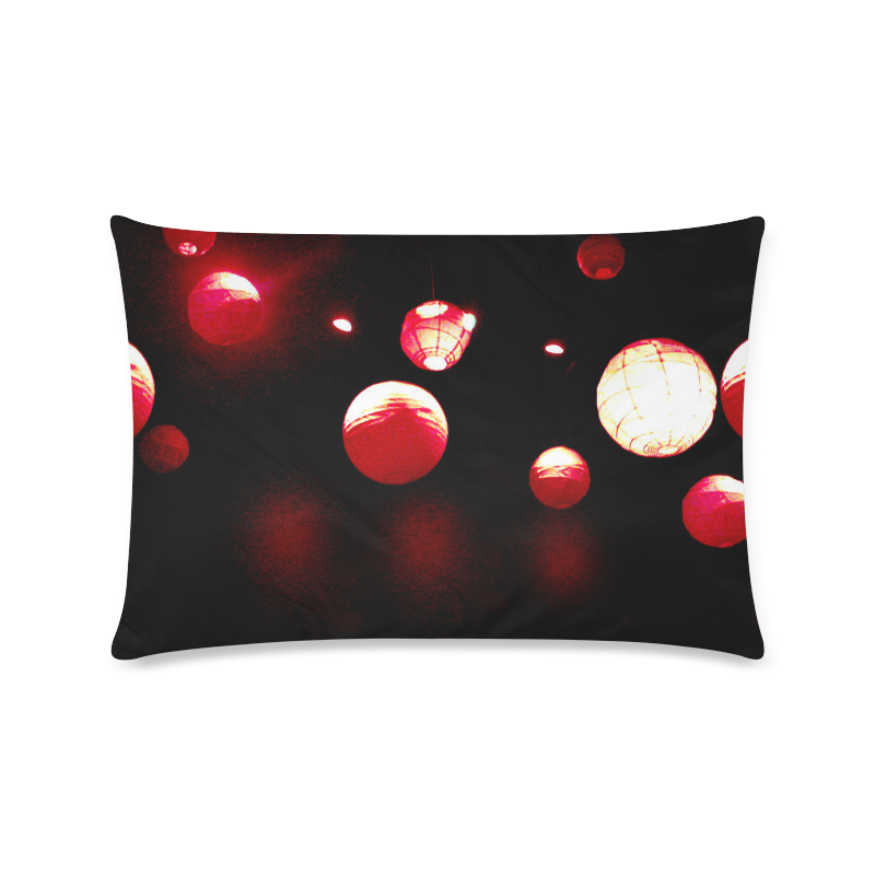 Crimson Orbs Custom Zippered Pillow Case 16"x24"(Twin Sides)