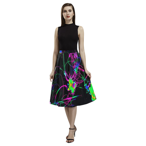 abstract Neon Fun 12 by JamColors Aoede Crepe Skirt (Model D16)