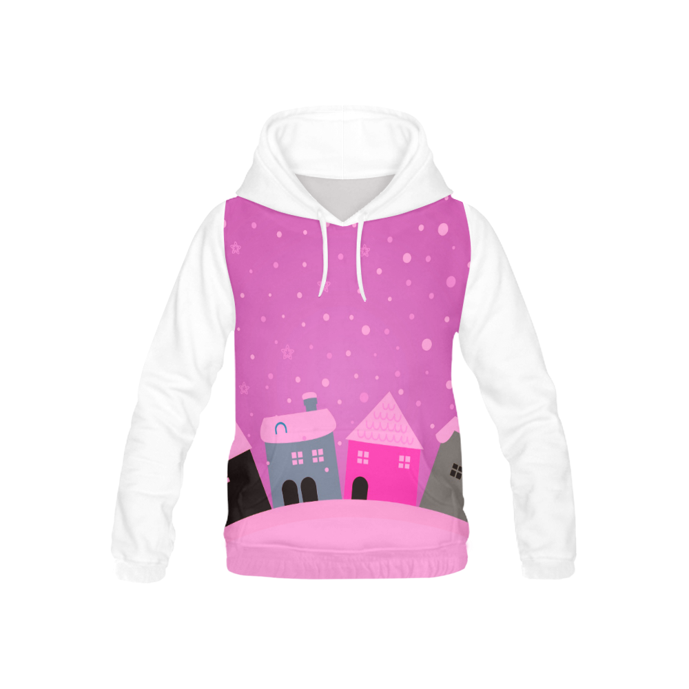 Kids artistic hoodie with Romance town / DESIGN SHOP All Over Print Hoodie for Kid (USA Size) (Model H13)