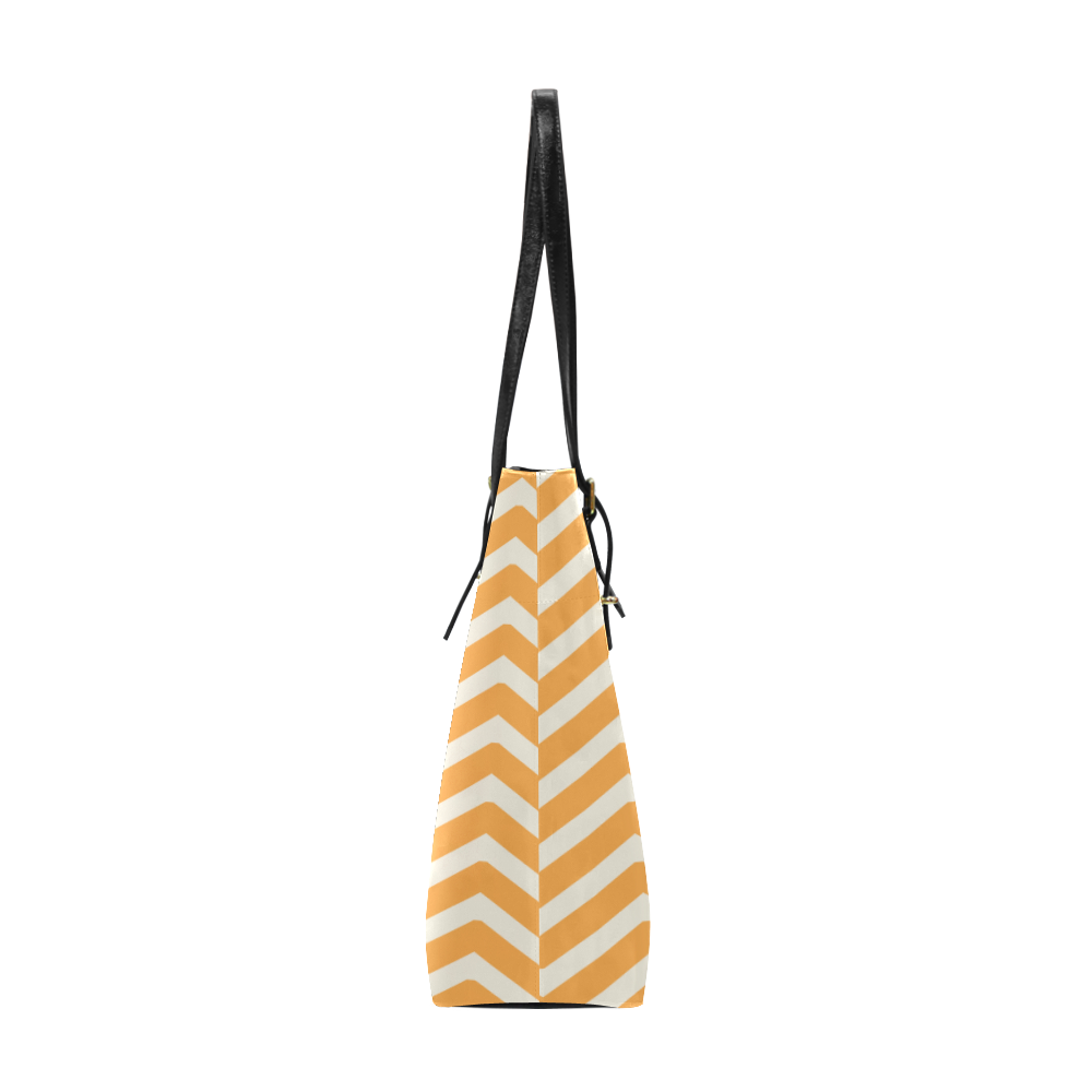 Chevron Orange Euramerican Tote Bag/Small (Model 1655)