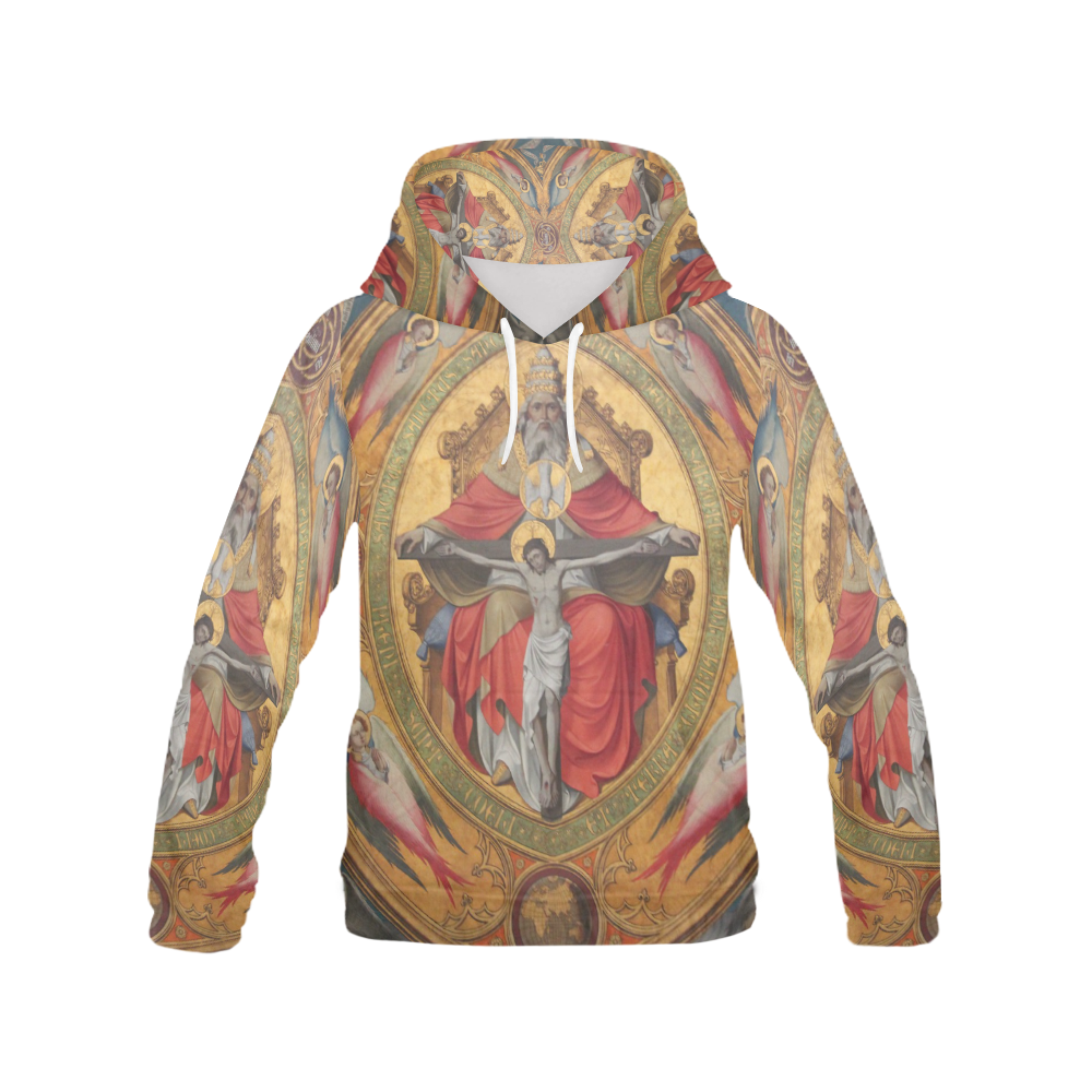 Jesus on Cross All Over Print Hoodie for Men (USA Size) (Model H13)