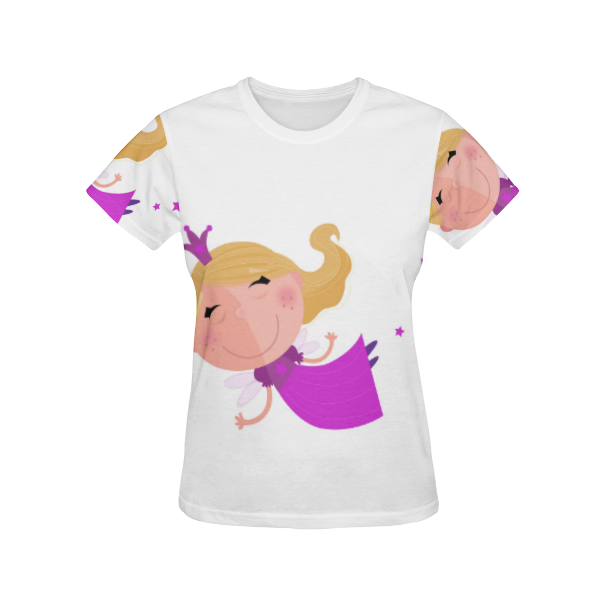 Designers t-shirt for lady : fairy pink All Over Print T-Shirt for Women (USA Size) (Model T40)