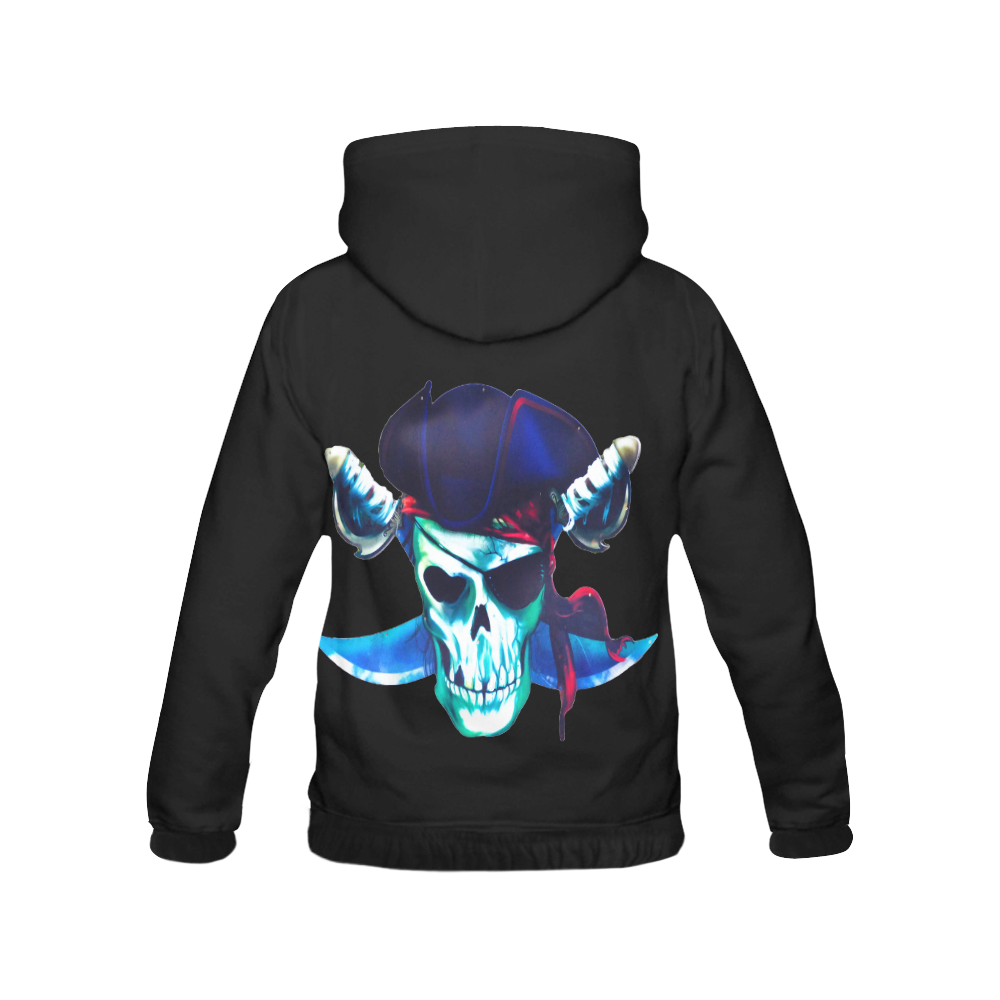 Pirate Skull All Over Print Hoodie for Men (USA Size) (Model H13)