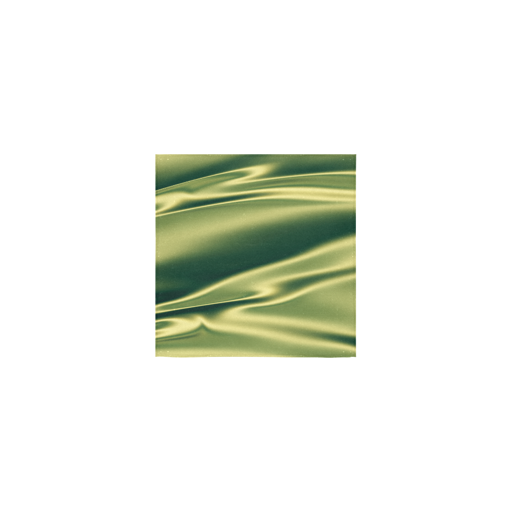 Green satin 3D texture Square Towel 13“x13”
