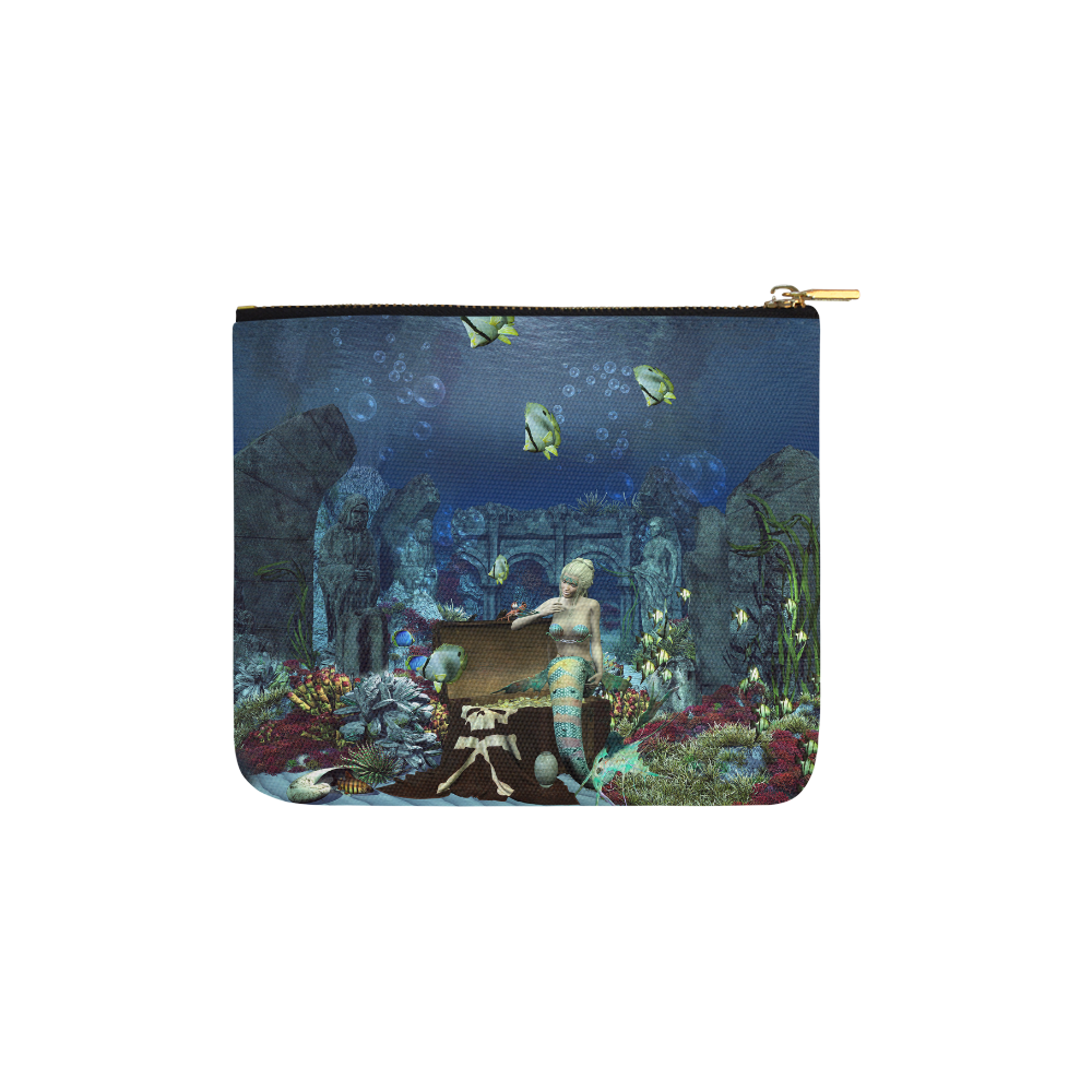 Underwater wold with mermaid Carry-All Pouch 6''x5''