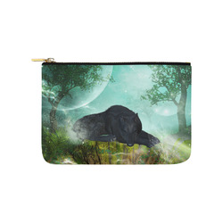 Sleeping wolf in the night Carry-All Pouch 9.5''x6''