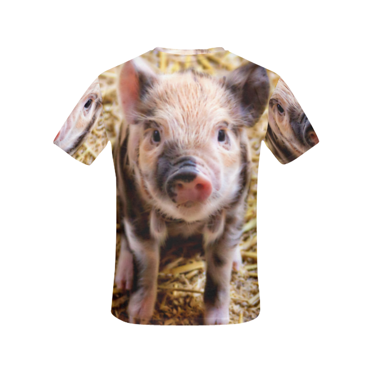 Photography - LITTLE CUTE SPOTTED PIGLET All Over Print T-Shirt for Women (USA Size) (Model T40)