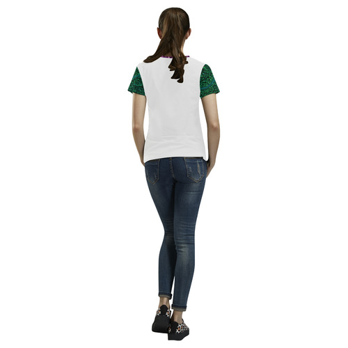 Designers t-shirt : Wild forest with Way. Original designers fashion All Over Print T-Shirt for Women (USA Size) (Model T40)